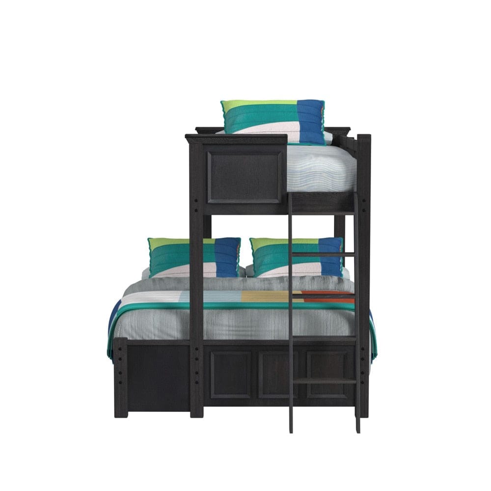 Picket House Furnishings - Brooklyn Kids Twin Over Full Bunk with Ladder in Charcoal - Y-15760-8-B4 veiw 3
