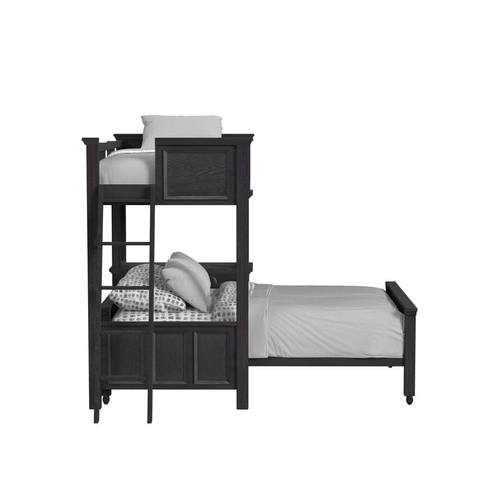 Picket House Furnishings - Brooklyn Kids Twin Over Full Loft with Ladder and Desk with Speaker in Charcoal - Y-15760-8-L3 veiw 3