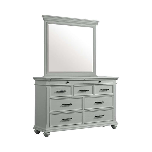Picket House Furnishings - Brooks Queen Platform Storage 4PC Bedroom Set in Grey - SR350QB4PC veiw 2
