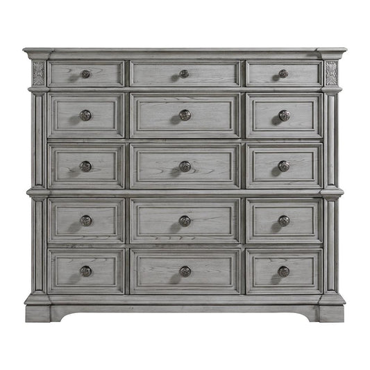 Picket House Furnishings - Brookstone 15-Drawer Mansion Chest in Aged Grey - B-14210-3-CH2 veiw 2
