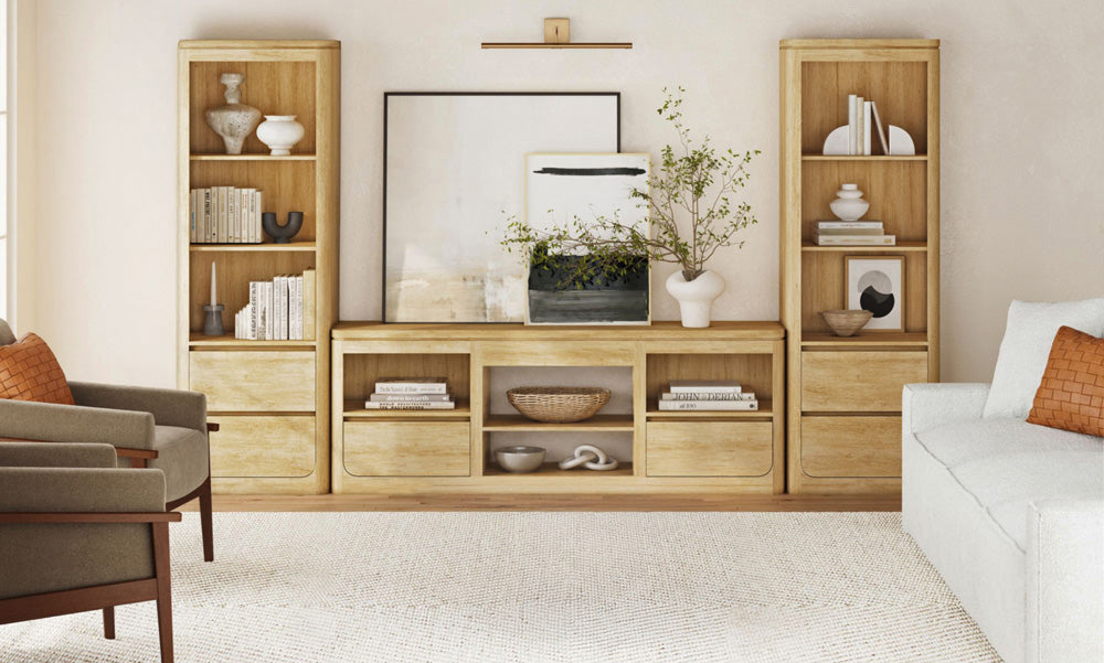 Picket House Furnishings - Camelot 3PC Entertainment Unit With 71" TV Console in Natural - LA-16860-6-TV1-3PC view 6