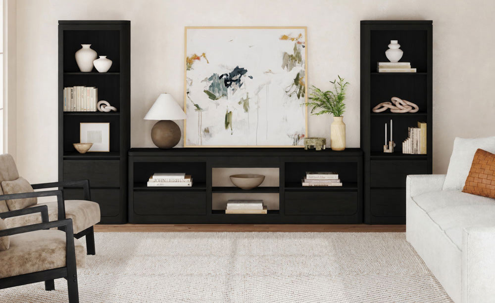 Picket House Furnishings - Camelot 3PC Entertainment Unit With 82" TV Console in Black - LA-16860-8-TV3-3PC view 8