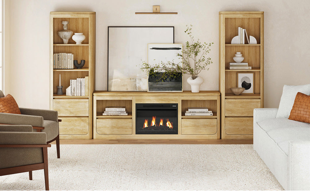 Picket House Furnishings - Camelot 4PC Entertainment Unit With 71" TV Console in Natural - LA-16860-6-TV1-4PC view 9
