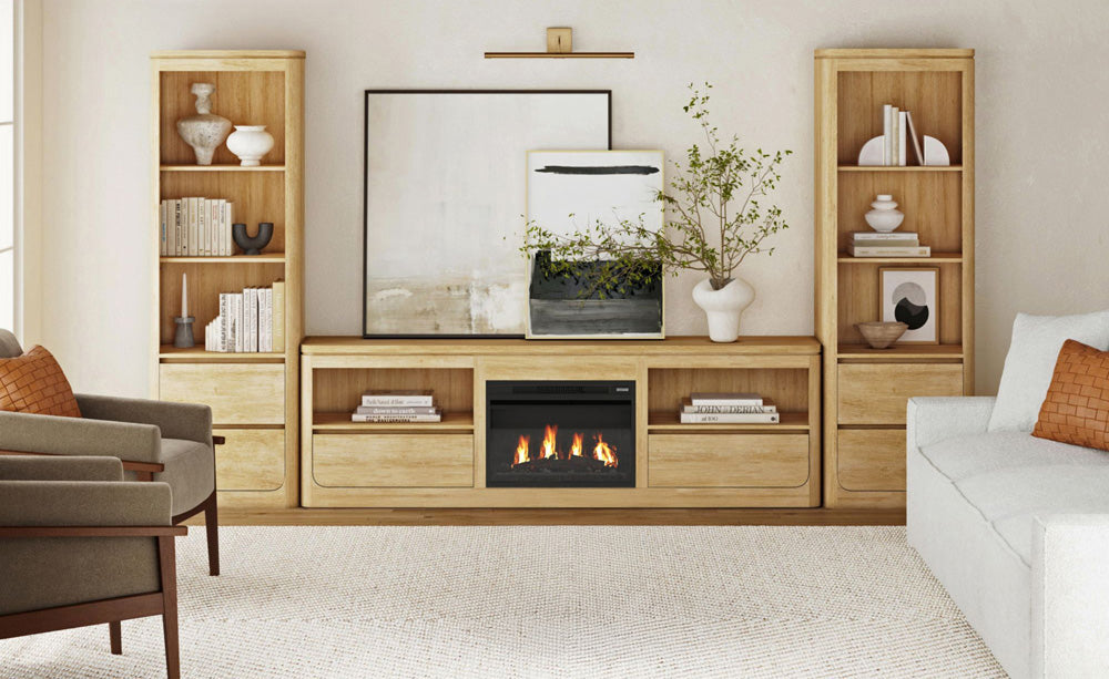 Picket House Furnishings - Camelot 4PC Entertainment Unit With 82" TV Console in Natural - LA-16860-6-TV3-4PC view 9