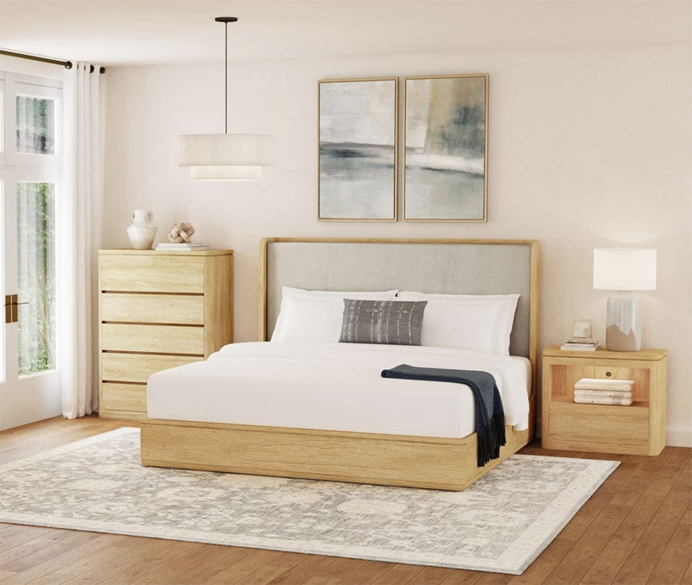 Picket House Furnishings - Camelot Queen UPH 3PC Bedroom Set in Natural - B-16860-6-QB-3PC view 6