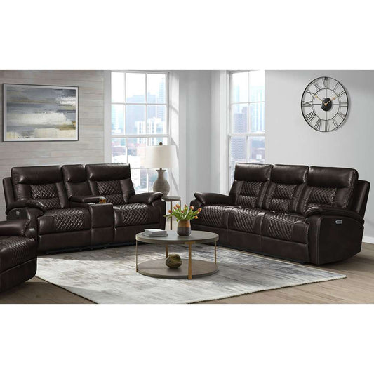 Picket House Furnishings - Campo 2PC Living Room Set in Pebble Brown-Sofa & Loveseat - U-4760-8200-SL-2PC veiw 2