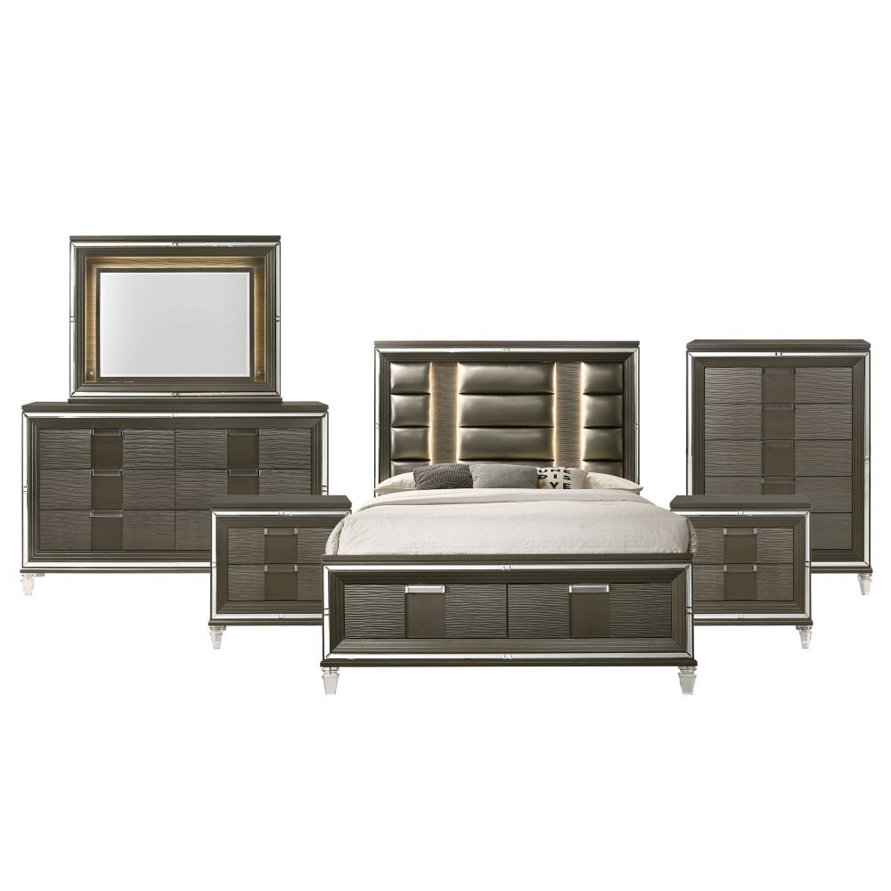Picket House Furnishings - Charlotte King Storage 6Pc Bedroom Set in Copper - TN600KB6PC veiw 1