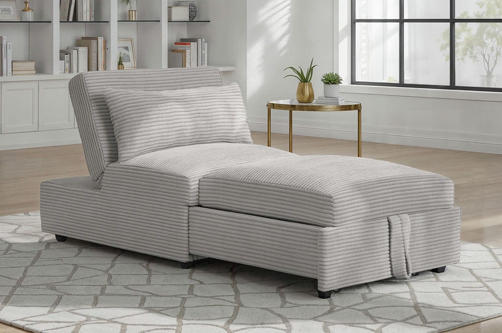 Picket House Furnishings - Charon Chair with kidney pillow, Klik Klak and Pop up in Coronado Grey - U-16540-11803-102 view 7