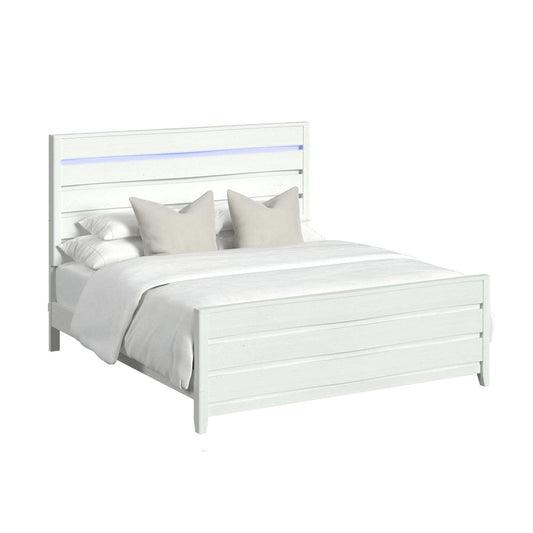 Picket House Furnishings - Chett King 3PC Bedroom Set with LED in White - B-15990-7-KBL-3PC view 2