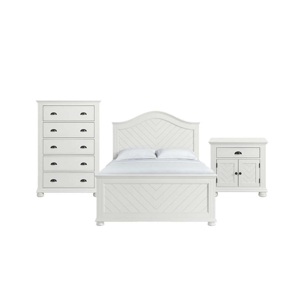 Picket House Furnishings - Conaughey Queen Panel 3PC Bedroom Set in White - B-9340-7-QB-3PC veiw 1