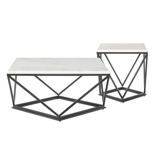Picket House Furnishings - Conner 2Pc Occasional Table Set Coffee Table And End Table in Black - CRK1002PC veiw 2