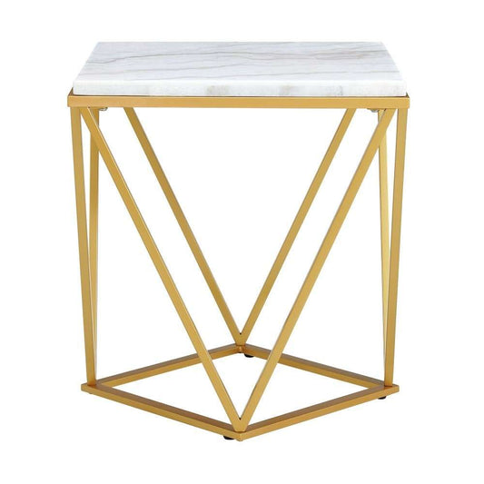 Picket House Furnishings - Conner End Table with Gold Metal - CRK120ET veiw 2