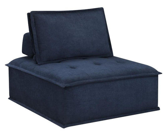 Picket House Furnishings - Cube Modular Seating 5pc Sectional In Navy - UPX16715PC veiw 2