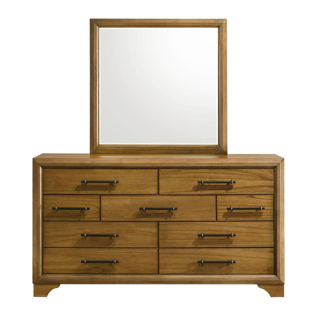 Picket House Furnishings - Cynthia Dresser and Mirror Set in Walnut - B-7030-5-DRMR veiw 2
