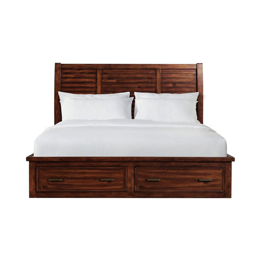Picket House Furnishings - Damen King Storage Bed in Rich Cherry - SV600KB view 2