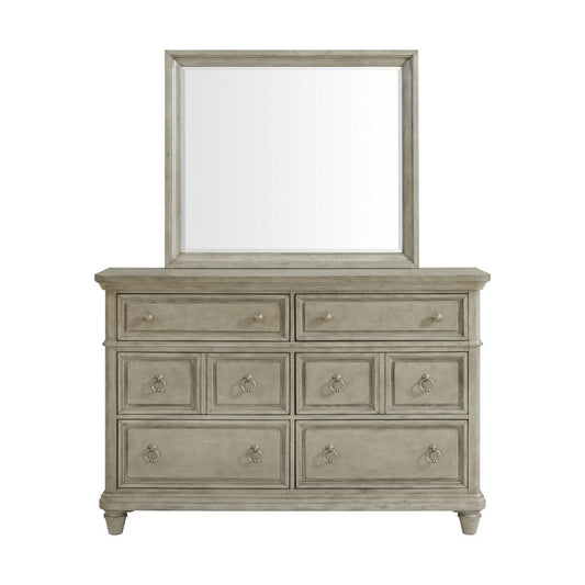Picket House Furnishings - Emiko Dresser and Mirror Set in Light Grey - B-11360-3-DRMR veiw 2