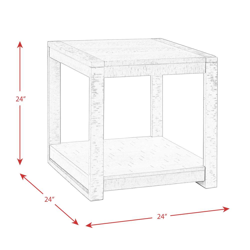 Picket House Furnishings - Enrico Square End Table in Walnut - TCA100ET veiw 5
