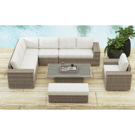 Picket House Furnishings - Flora 6PC Conversion Set in Natural and Olefin Beige with Ottoman - O-17990-10311-000-6PC view 2