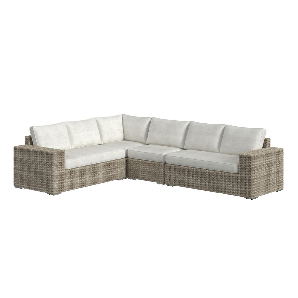 Picket House Furnishings - Flora 6PC Conversion Set in Natural and Olefin Beige with Ottoman - O-17990-10311-000-6PC view 3