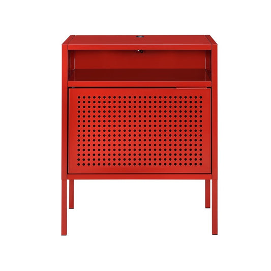 Picket House Furnishings - Gemma Nightstand with USB Port in Red - CEB400NSE veiw 2