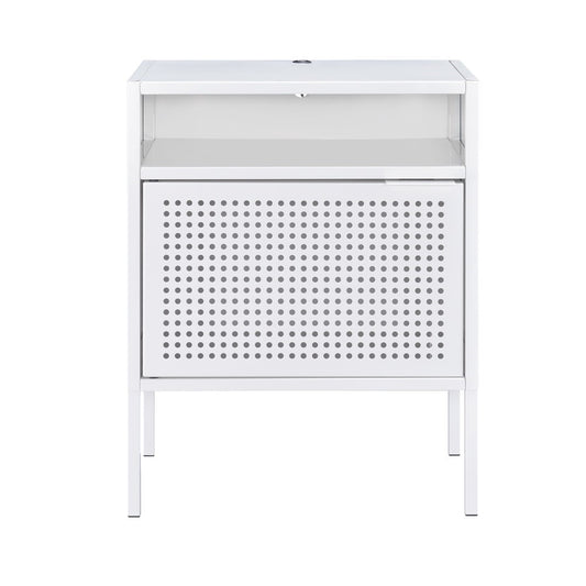 Picket House Furnishings - Gemma Nightstand with USB Port in White - CEB700NSE veiw 2