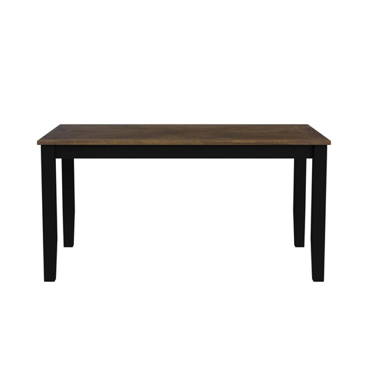 Picket House Furnishings - Gill 6PC Dining Set with Table, 4 Wood Back and UPH Seat Chairs, and Bench in Medium Brown & Black - D-16720-8-6DS3 view 2