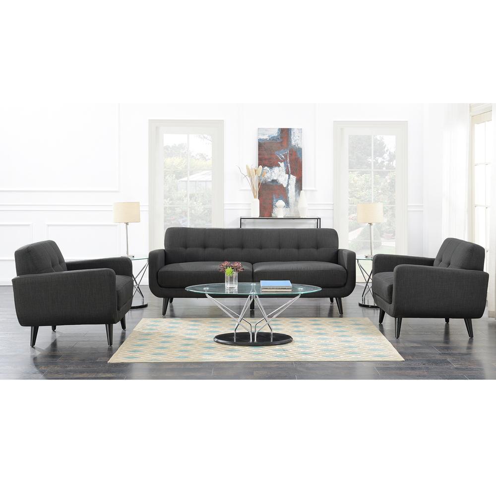 Picket House Furnishings - Hailey Sofa & Chair Set in Charcoal - UHD090SC2PC veiw 4
