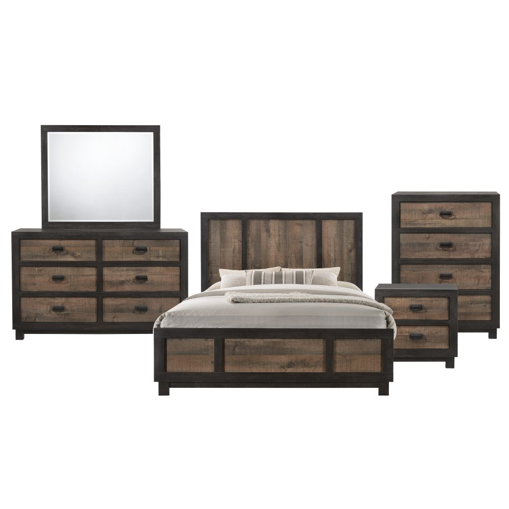 Picket House Furnishings - Harrison King Panel 5Pc Bedroom Set in Walnut - HG100KB5PC veiw 1