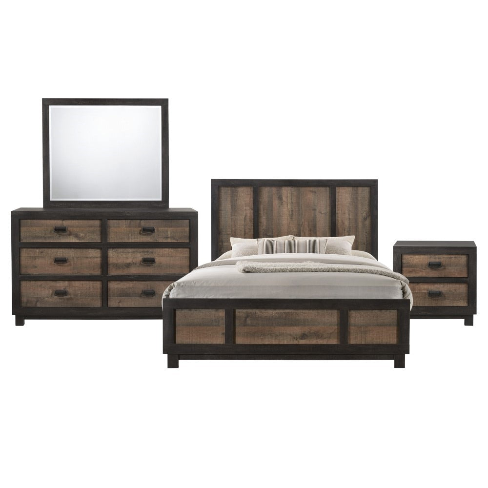 Picket House Furnishings - Harrison Queen Panel 4Pc Bedroom Set in Walnut - HG100QB4PC veiw 1