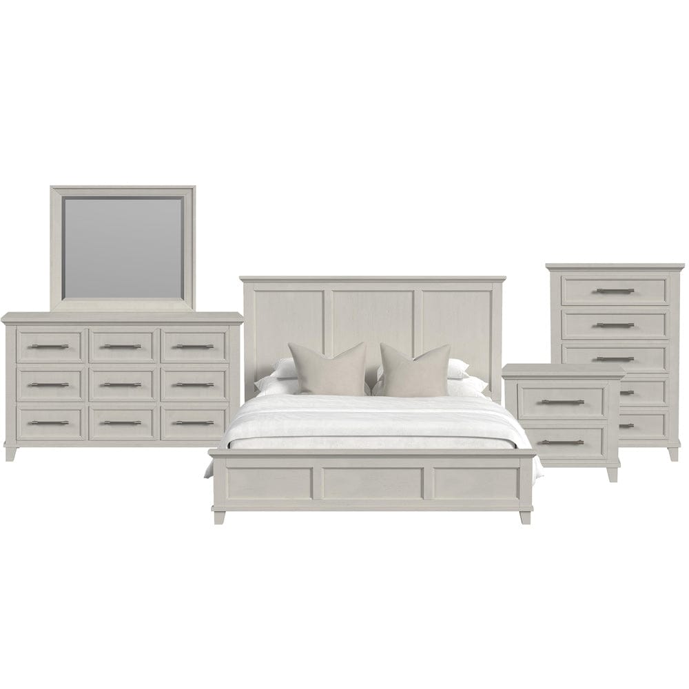 Picket House Furnishings - Henrik King Panel 5PC Bedroom Set in Ivory - B-13030-7-KB-5PC view 1