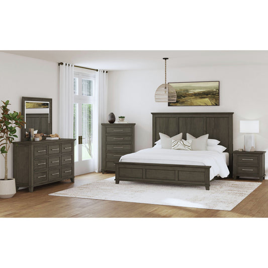 Picket House Furnishings - Henrik Queen Panel Bed in Grey - B-13030-3-QB view 2