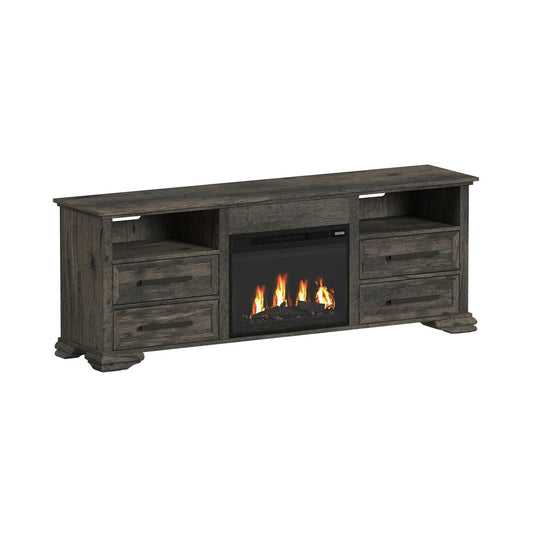 Picket House Furnishings - Hyde 4PC Entertainment Unit With 71'' TV Console in Charcoal - LA-13130-5-TV1-4PC view 2