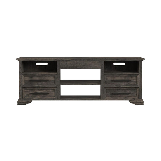 Picket House Furnishings - Hyde 71'' TV Console without Fireplace Insert in Charcoal - LA-13130-5-TV1 view 2