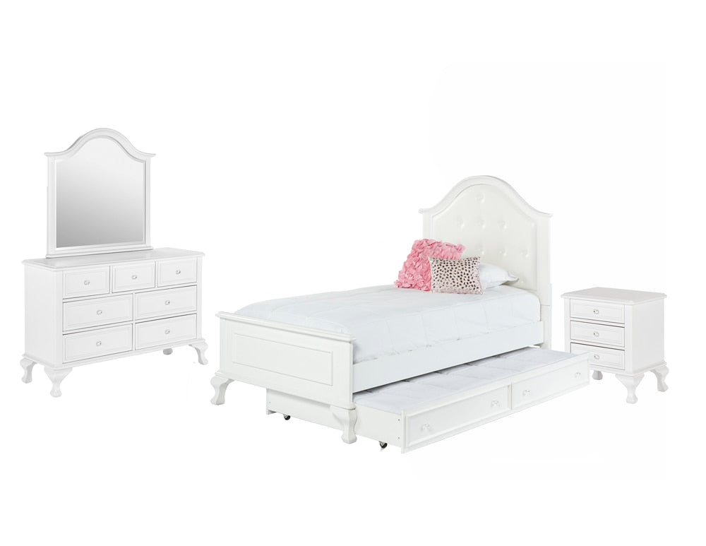 Picket House Furnishings - Jenna Twin Bed with Trundle 4 PC Set - JS700TT4PC veiw 1