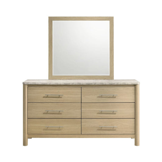 Picket House Furnishings - Joanna Dresser and Mirror Set in Natural - B-19280-6-DRMR view 2