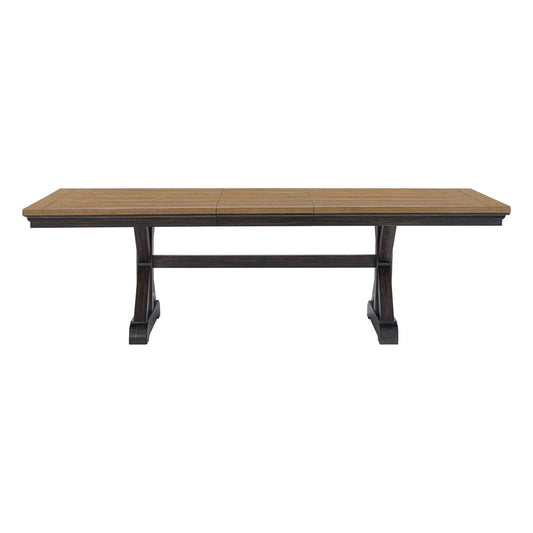 Picket House Furnishings - Johnshaven Dining Table with 20" Leaf in Espresso and Brown - D-16670-8-DT view 2