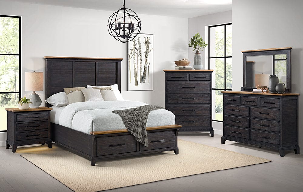 Picket House Furnishings - Johnshaven Queen Storage 5PC Bedroom Set in Espresso & Brown - B-16670-5-QSB-5PC view 8