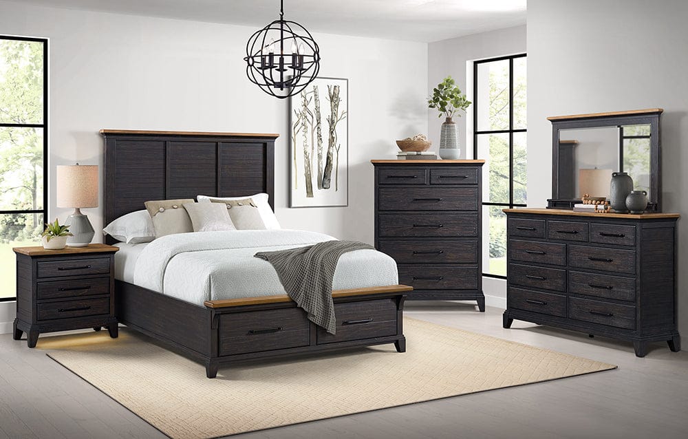 Picket House Furnishings - Johnshaven Queen Storage Bed in Espresso & Brown - B-16670-5-QSB view 5