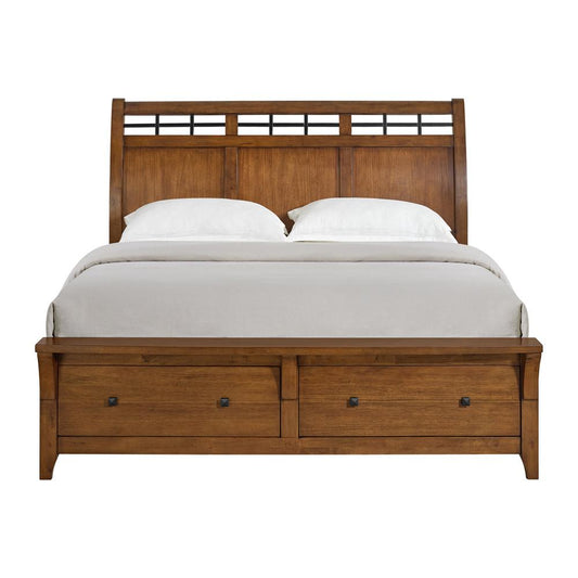 Picket House Furnishings - Joseph King Sleigh Storage Bed in Chestnut - B-15580-5-KSB veiw 2