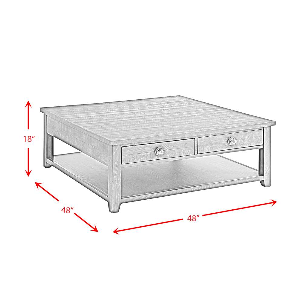 Picket House Furnishings - Kahlil Square Coffee Table in Espresso - TKN100CTSQ veiw 7
