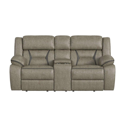 Picket House Furnishings - Kaoru Motion Loveseat with Console in Corral Grey - U-8490-9760-285 veiw 2