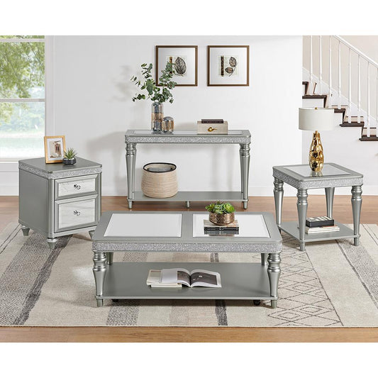 Picket House Furnishings - Lavigne 3PC Occasional Table Set in Silver-Coffee Table & Two End Table - T-4900-15-3PC veiw 2