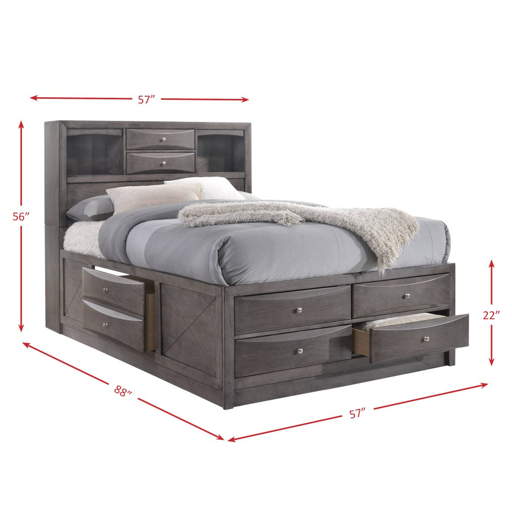 Picket House Furnishings - Madison Full Storage 3Pc Bedroom Set in Gray - EG170FB3PC veiw 10