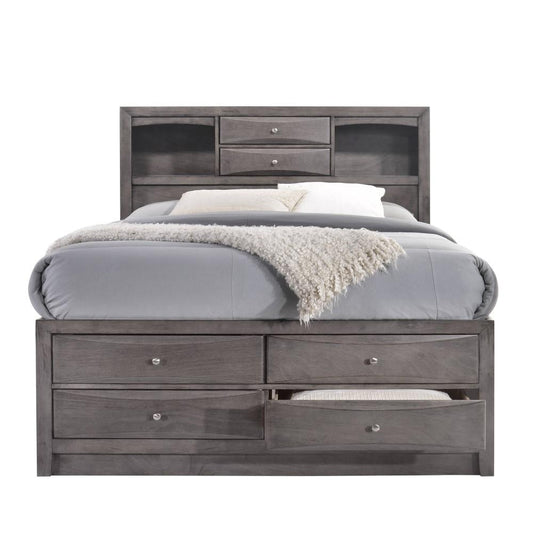 Picket House Furnishings - Madison Queen Storage 4Pc Bedroom Set in Gray - EG170QB4PC veiw 2