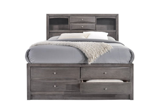 Picket House Furnishings - Madison Queen Storage 6Pc Bedroom Set in Gray - EG170QB6PC veiw 2