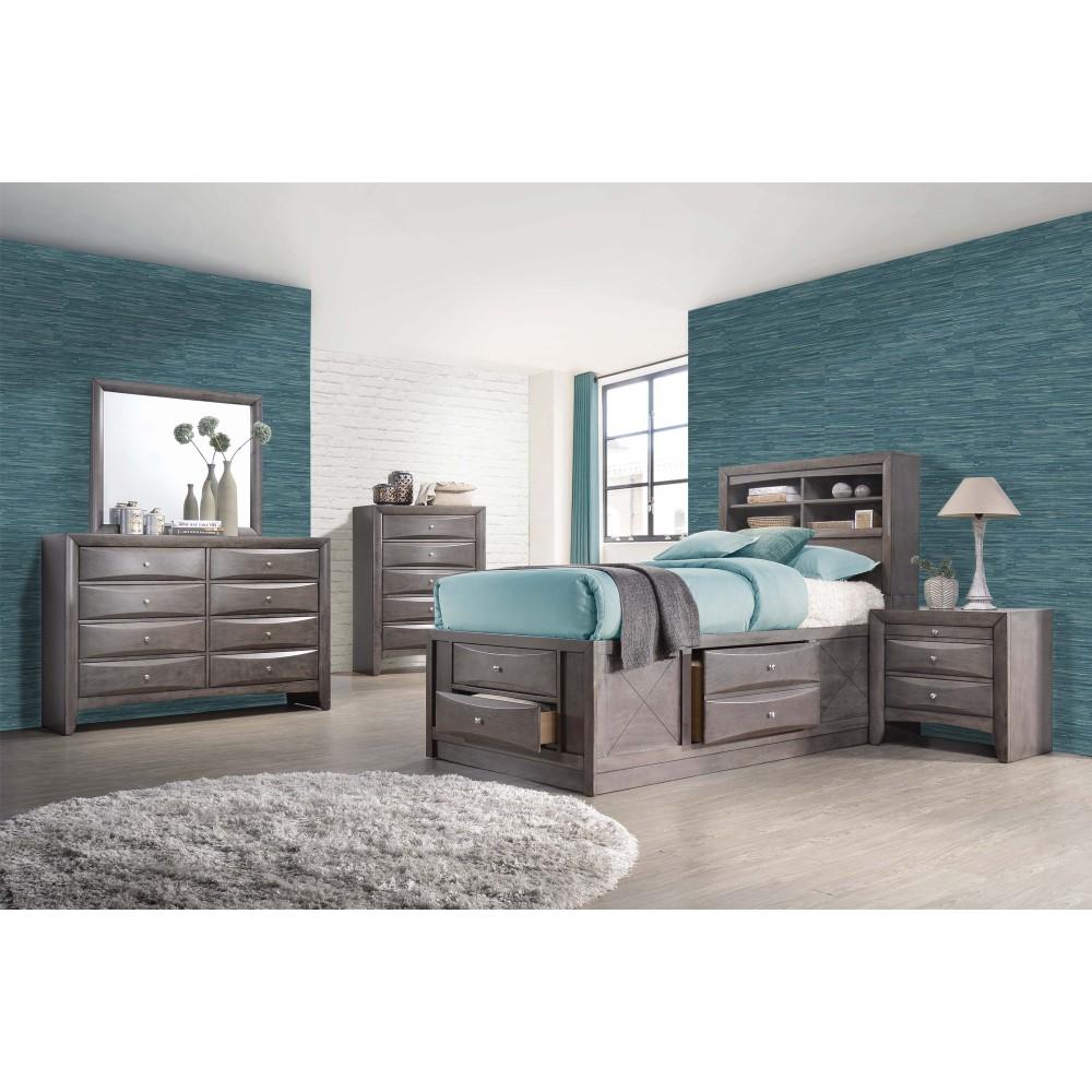 Picket House Furnishings - Madison Twin Storage 5Pc Bedroom Set in Gray - EG170TB5PC veiw 10