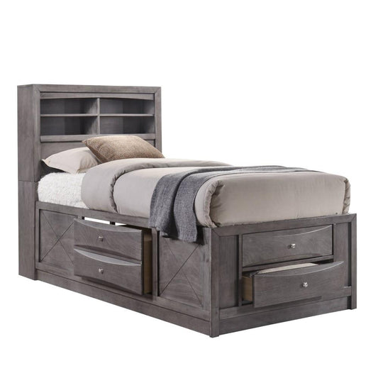 Picket House Furnishings - Madison Twin Storage Bed in Gray - EG170TB veiw 2