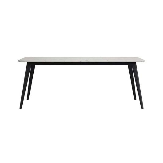 Picket House Furnishings - Megan Dining Table with White Faux Marble Top in Black - D-15850-8-DT veiw 2
