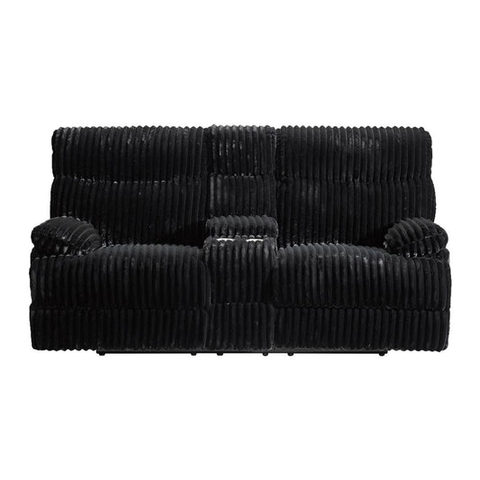 Picket House Furnishings - Merrick Motion Loveseat with Console in Masis Black - U-16220-8847-285 veiw 2