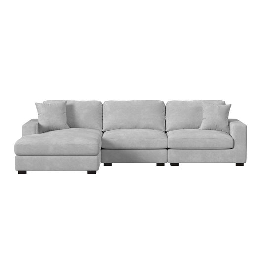 Picket House Furnishings - Mesa Modular 3PC Sectional Set with LHF Chaise in Steno Stone - U-8540-9443-LCSE-3PC veiw 2